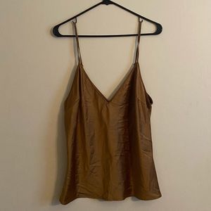 Gold Silk like Tank